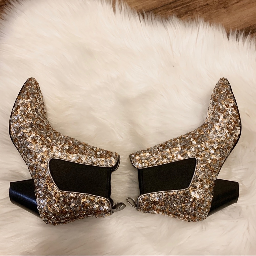 MARC JACOBS Kim Chelsea Sequin Ankle Boot Glitter - Picture 4 of 8